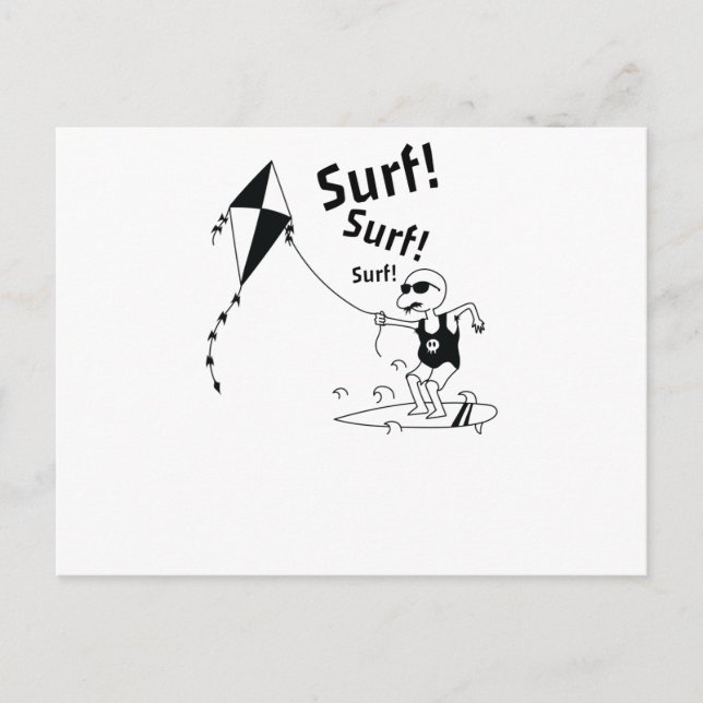 Postal Kite Surfing Surfen im Wind (Anverso)