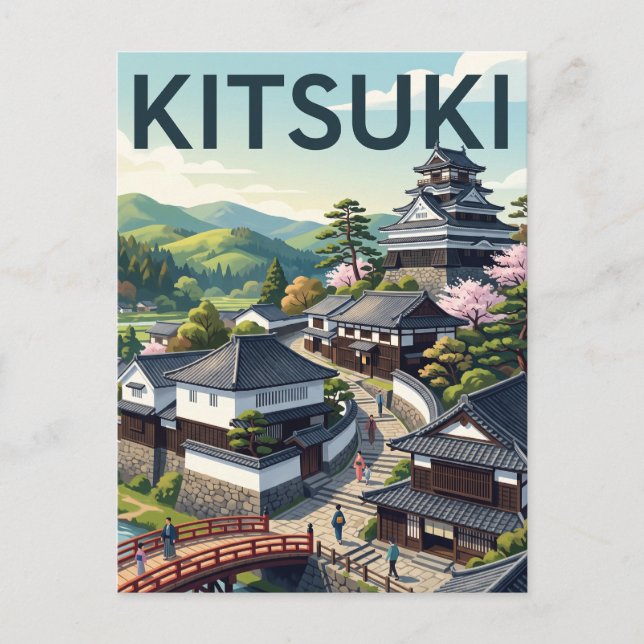Postal Kitsuki Japón (Anverso)