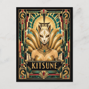 Postal Kitsune, Art Deco Mitológico