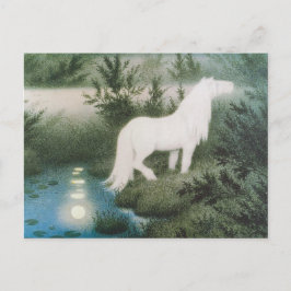 Postal Kittelsen El cuello como caballo blanco CC0823
