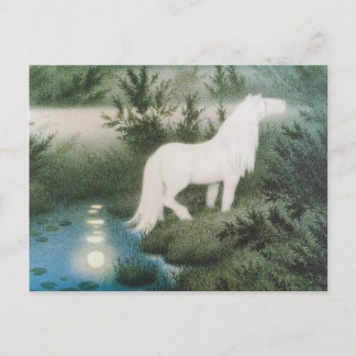 Postal Kittelsen El cuello como caballo blanco CC0823