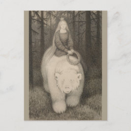 Postal Kittelsen King Valemon El oso blanco CC1000