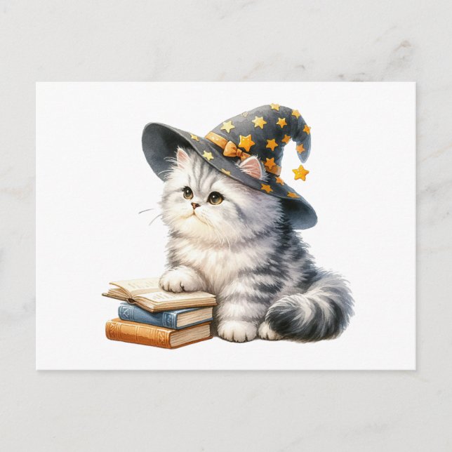 Postal Kitten Book Cat Witch Hello Love Thing (Anverso)