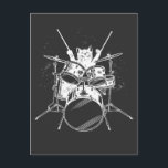 Postal Kitten Rockstar Punk Gatito Baterista Tocando Pos<br><div class="desc">Colección de Tarjetas Postales con Diseño Gráfico de Gatito Baterista de Punk Rockstar Tocando la Batería.</div>