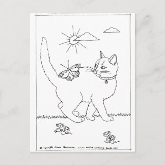 Postal kitty_and_butterfly