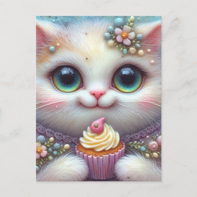 Postal Kitty Cupcake (Anverso)