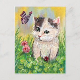Postal Kitty en Clover Patch