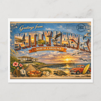 Postal Kitty Hawk North Carolina Classic