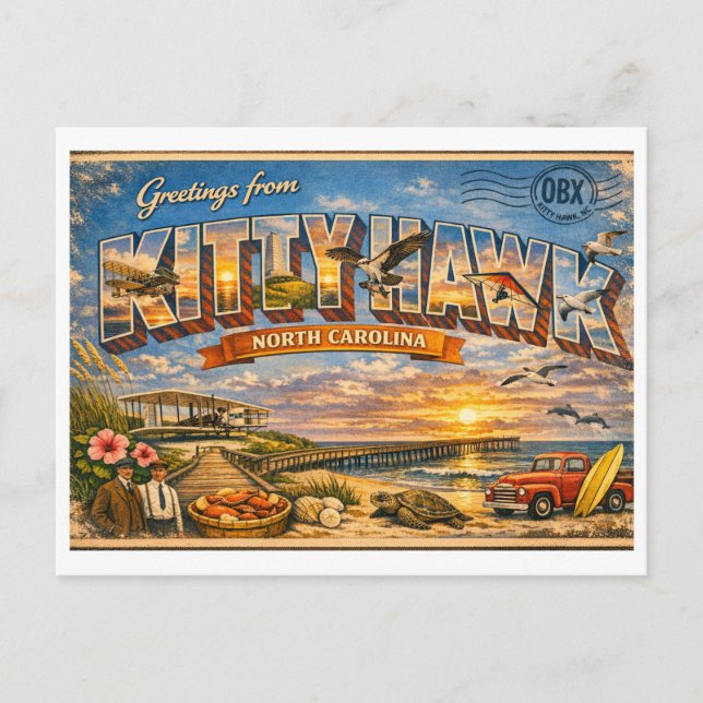 Postal Kitty Hawk North Carolina Classic (Anverso)