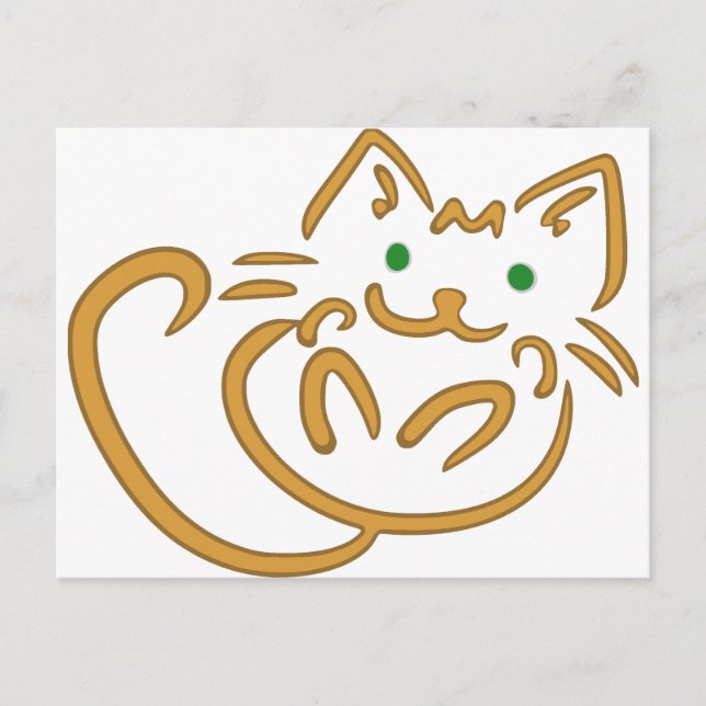 Postal Kitty juguetón (Anverso)