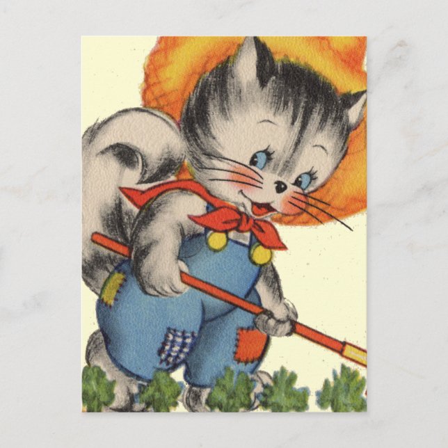 Postal Kitty Kat Gardener (Anverso)