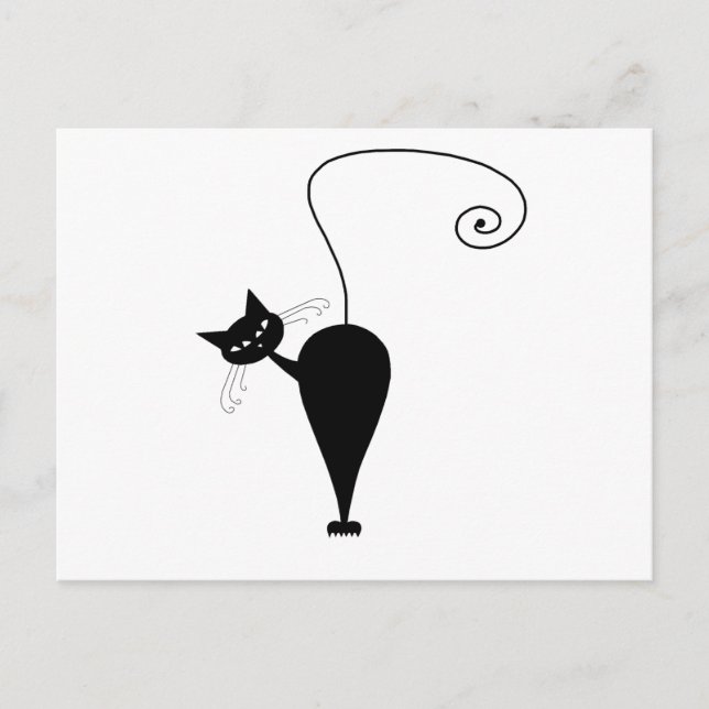 Postal Kitty negro 5 (Anverso)