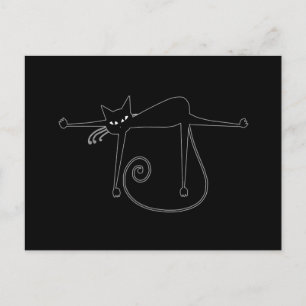 Postal Kitty negro 8