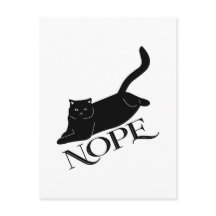 Kitty "Nope" diseño negro divertido