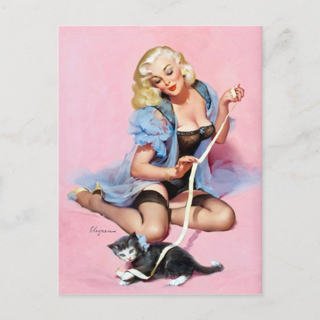Postal Kitty Pin Up (Anverso)