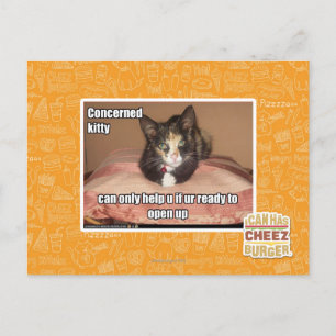 Postal Kitty preocupado
