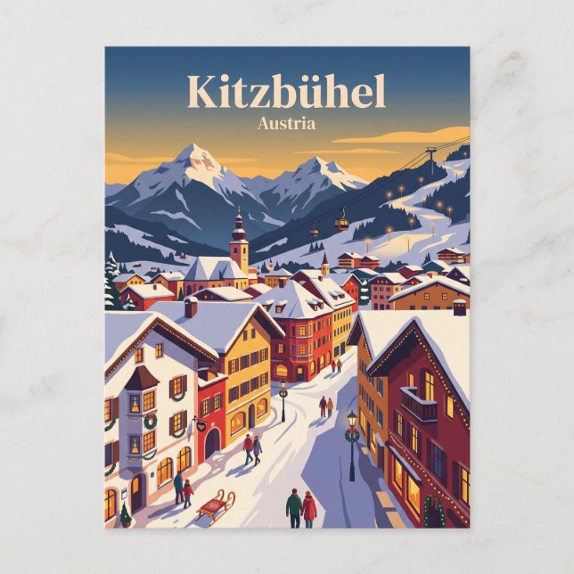 Postal Kitzbühel, Austria (Anverso)