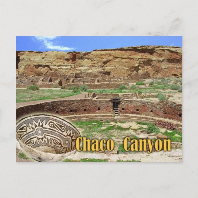 Postal Kiva en Chetro Ketl, Cañón Chaco, Nuevo México (Anverso)