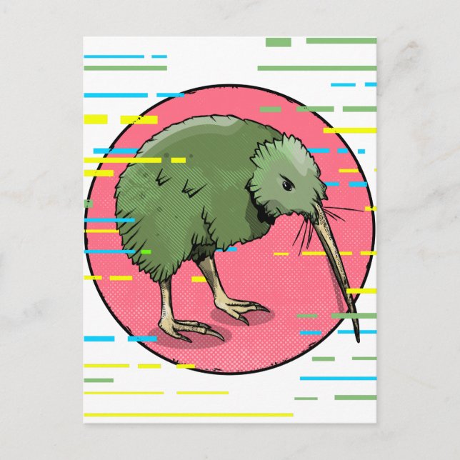 Postal Kiwi Cute Nueva Zelanda (Anverso)