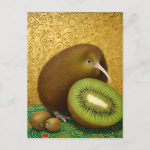 Postal Kiwi Fruit and Bird