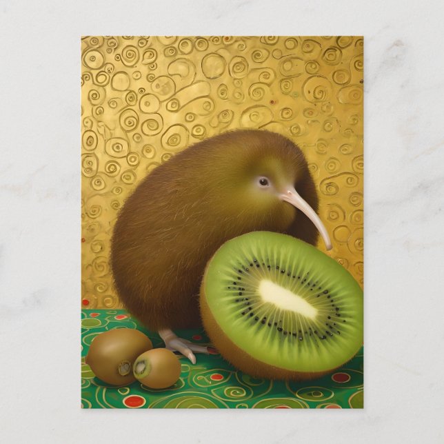 Postal Kiwi Fruit and Bird (Anverso)