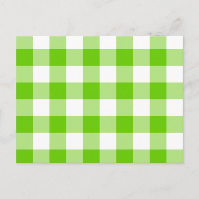 Postal Kiwi Green Gingham (Anverso)