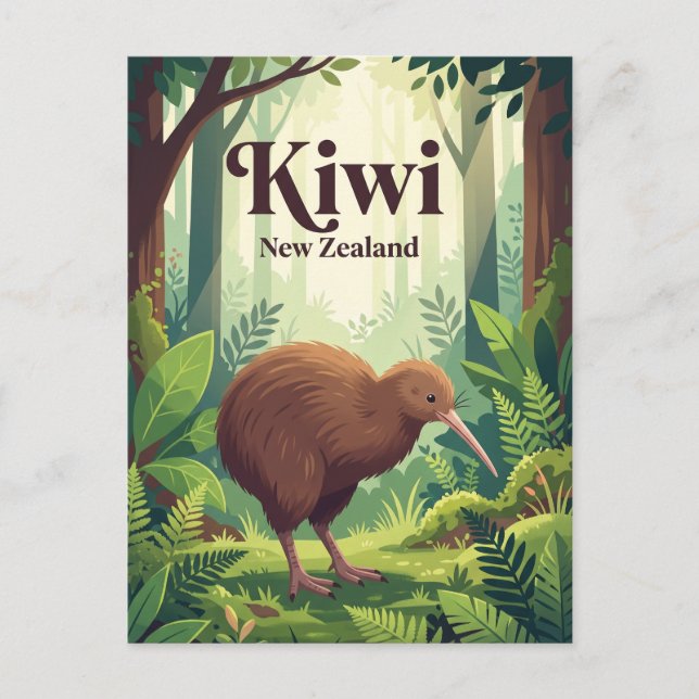 Postal Kiwi, Nueva Zelanda (Anverso)