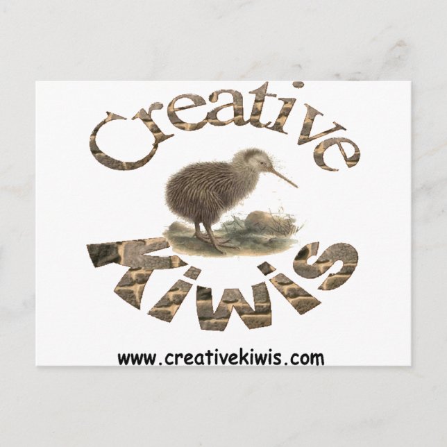 Postal Kiwis creativos 1 (Anverso)