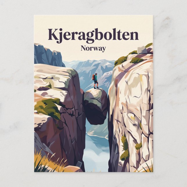 Postal Kjeragbolten Noruega (Anverso)