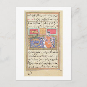 Postal Kjujista, la esposa del comerciante, hablando con 