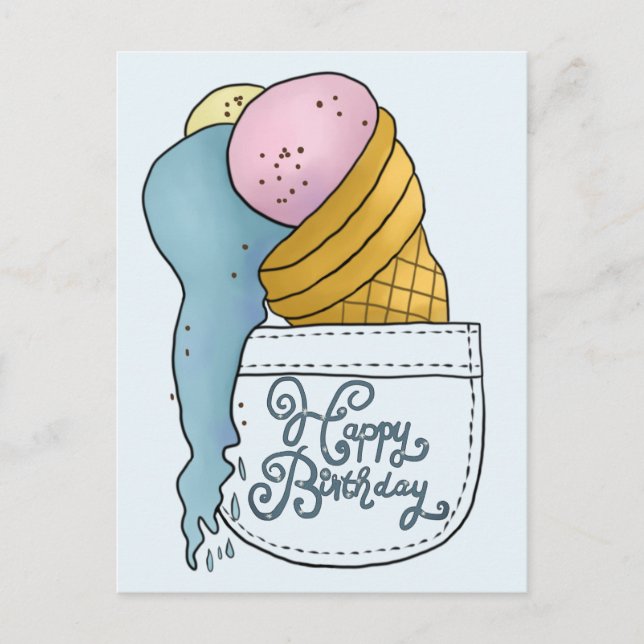 Postal kleckerndes Eis (Anverso)