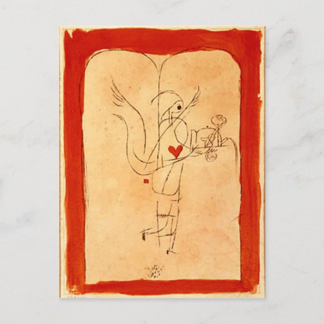 Postal Klee - A Spirit Serves a Small Breakfast (Anverso)