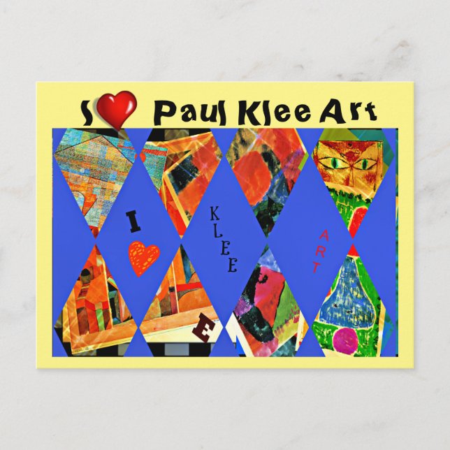 Postal Klee - Amo el arte de Paul Klee (Anverso)