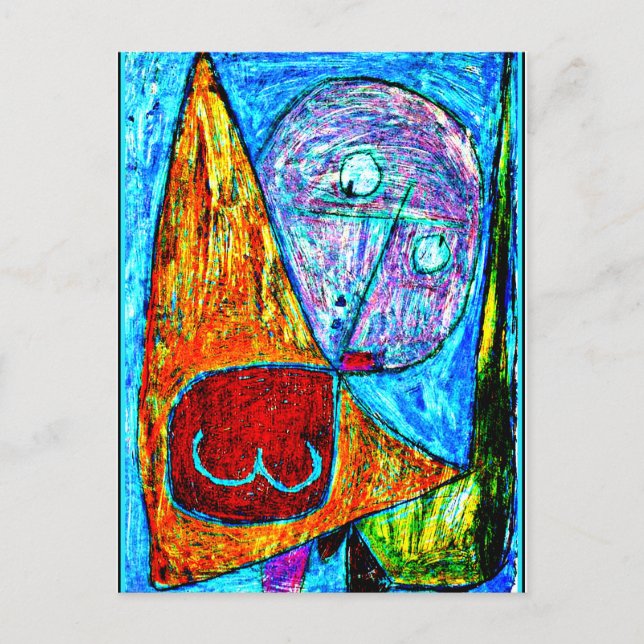 Postal KLEE - Angel Still-feminine, arte de 1939 (Anverso)