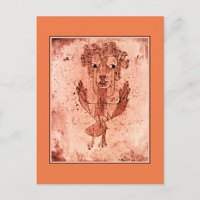 Postal Klee - Angelus Novus (Nuevo ángel) (Anverso)