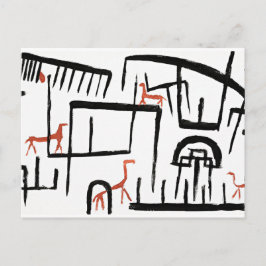 Postal Klee - Animales en un gabinete