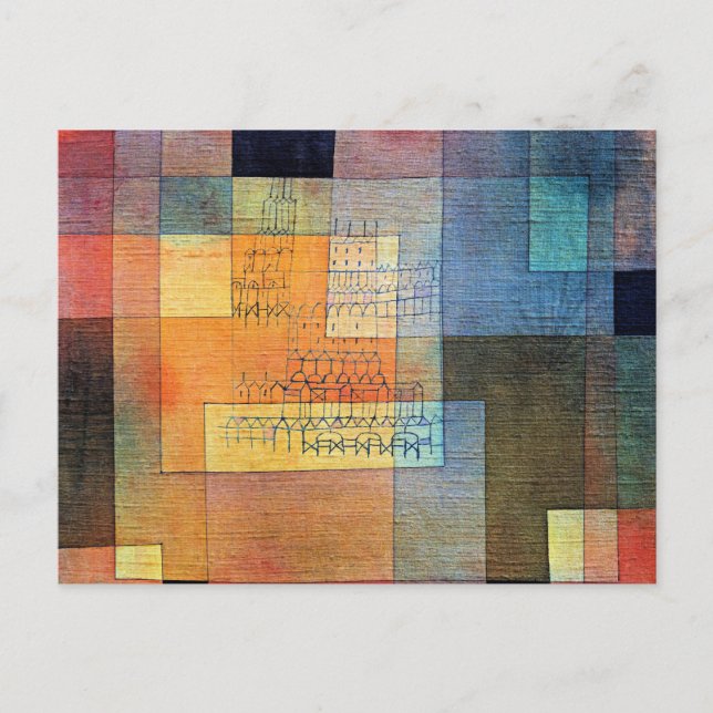 Postal Klee - Arquitectura polifónica (Anverso)