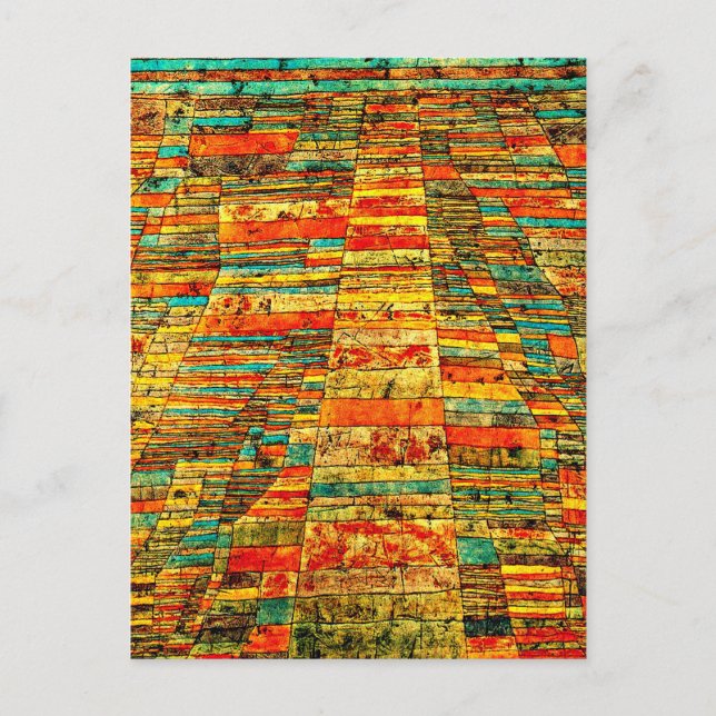 Postal Klee - Autopista y autopistas (Anverso)