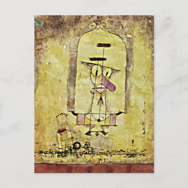 Postal Klee - Baila a tu monstruo de mi suave canción (Anverso)