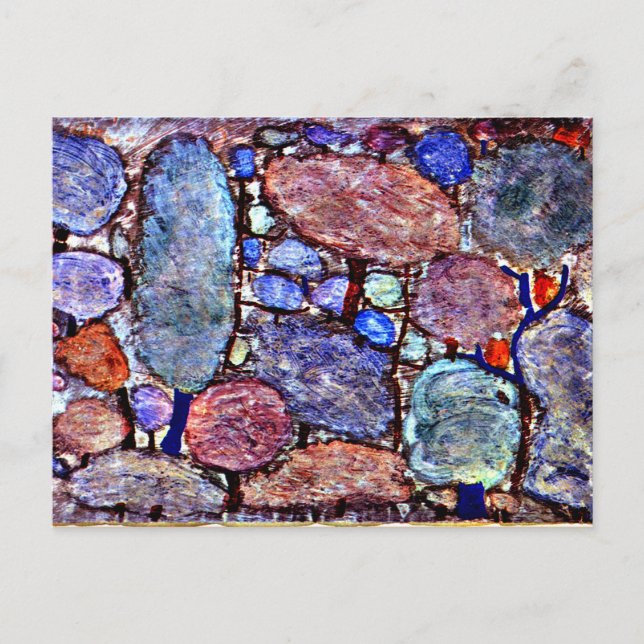 Postal Klee - Bosque colorido (Anverso)