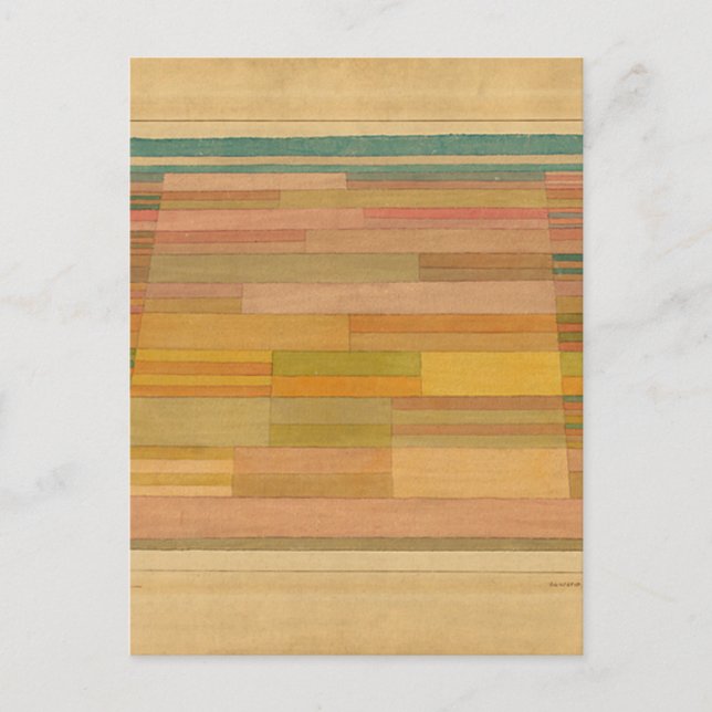 Postal Klee - Campos medidos (Anverso)