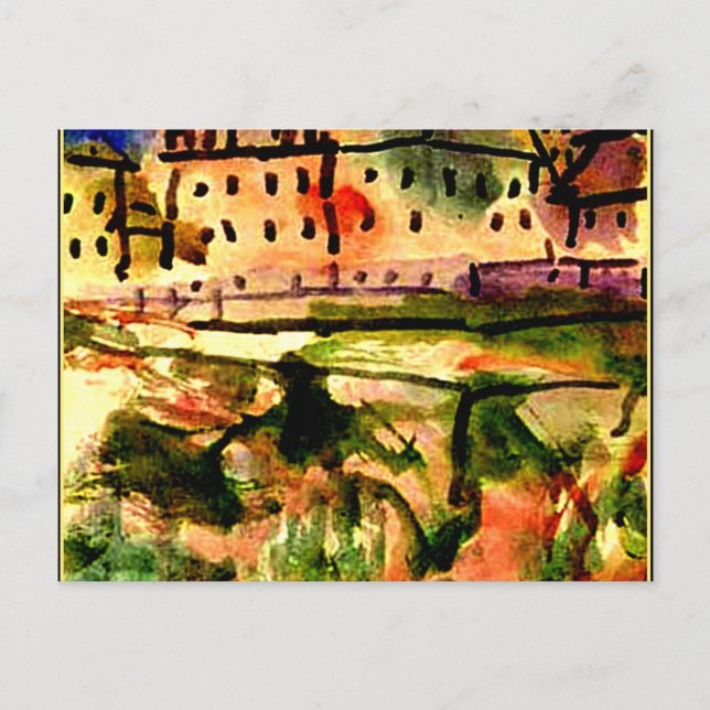 Postal Klee - Casas cerca del Pitt Gravel (Anverso)