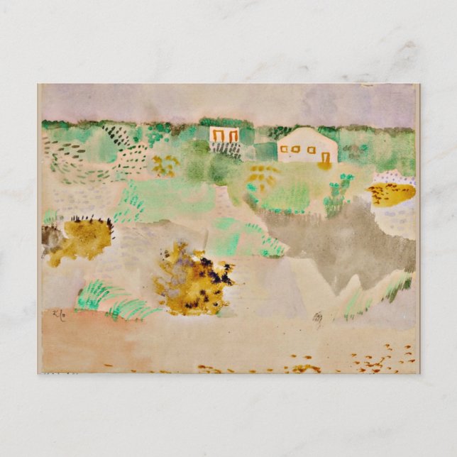 Postal Klee - Casas en la duna (Anverso)