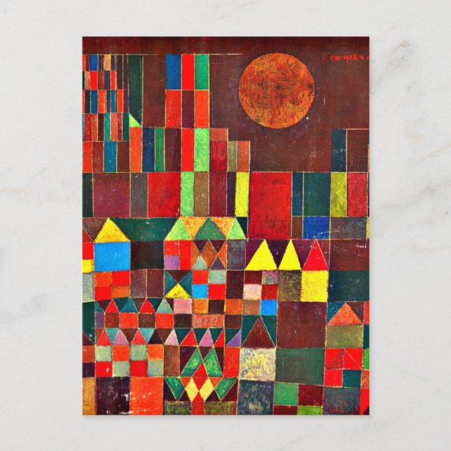 Postal Klee - Castillo y Sol (Anverso)