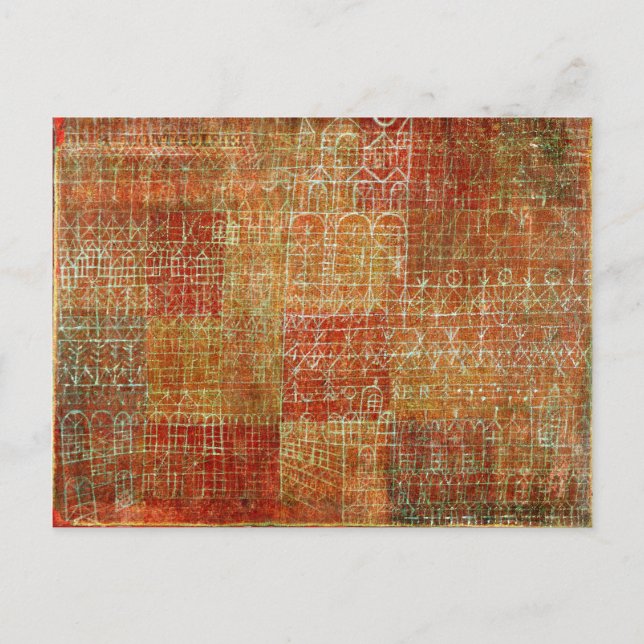 Postal Klee - Catedral (Anverso)