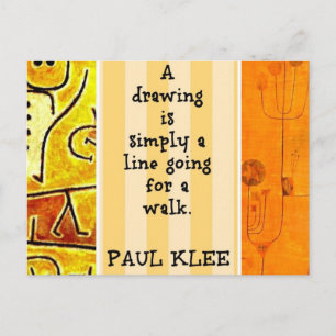 Postal Klee - Cita y pinturas