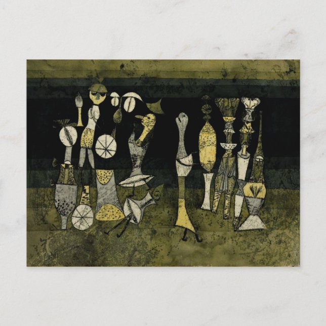 Postal Klee - Comedia (Anverso)