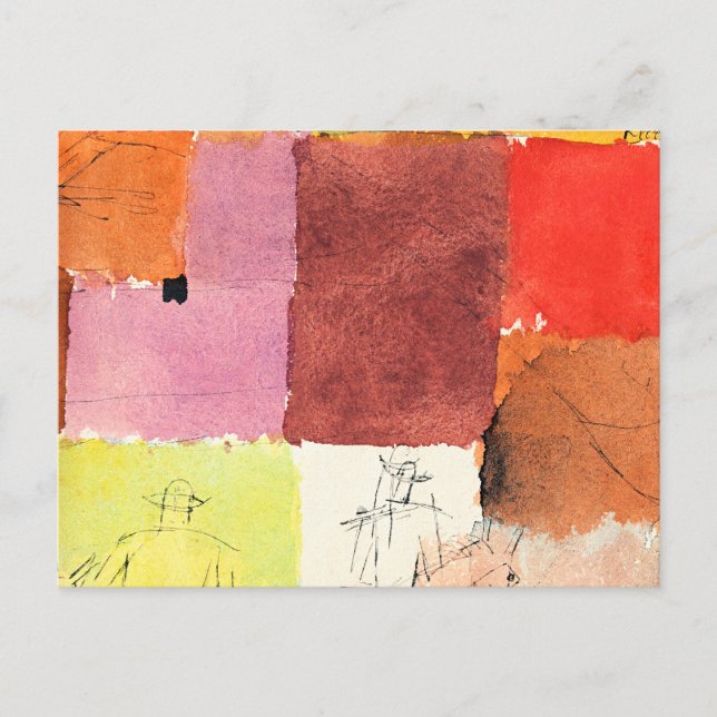 Postal Klee - Composición con Figuras, (Anverso)