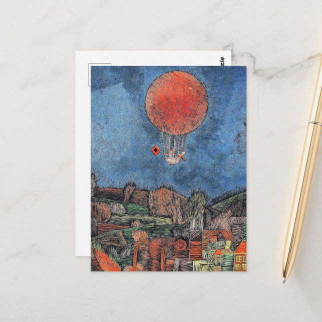 Postal Klee - Der Luft Balloon (Anverso/Reverso In Situ)