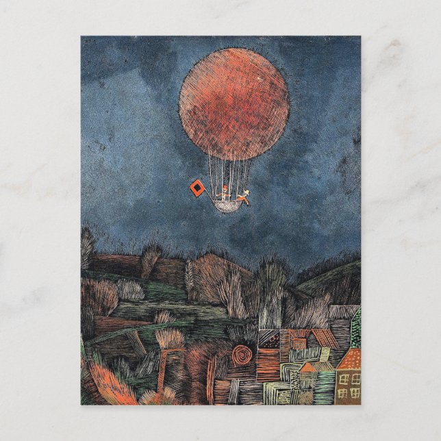 Postal Klee - Der Luftballoon (Anverso)